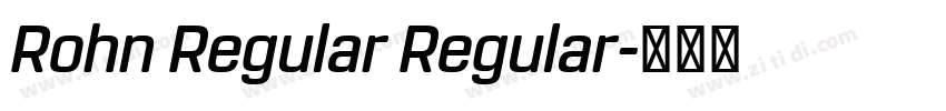 Rohn Regular Regular字体转换